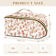 thumbnail image 4 of FORMRS Makeup Bag Travel Cosmetic Organizer for Women Fold Flat Zipper Pouch with Handle, Small Floral Blooms, 4 of 8