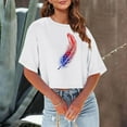 thumbnail image 5 of Short Sleeve Shirts for Women Trendy Women Workout Tops Black Cotton Summer Tops for Women 2025 Letter Print Tee Clearance Deals, 5 of 5
