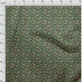thumbnail image 4 of oneOone Cotton Cambric Teal Green Fabric Floral Craft Projects Decor Fabric Printed By The Yard 42 Inch Wide, 4 of 5