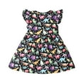 thumbnail image 4 of Gvdentm Easter Dress Toddler Summer Dresses for Girls Dress Dinosaur Clothes Kids Sleeveless Sundress(Black,18-24 Months), 4 of 5