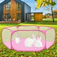 thumbnail image 6 of Protoiya  Outdoor Foldable Pet Playpen Breathable Small Animals Tent Transparent Pet Exercise Fence Rabbit Play Pen Cage for Rabbits Hamster Hedgehogs Diameter 120cm, 6 of 8