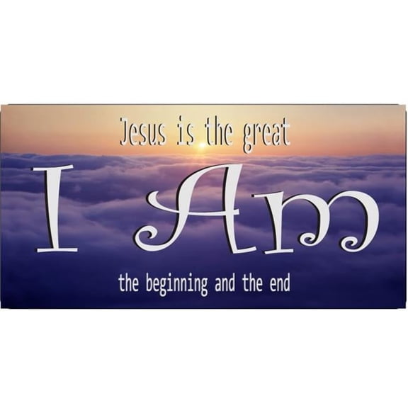212 Main LPO4592 6 x 12 in. I am Jesus Beginning & End Photo License Plate