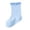 Blue, variant on ITSAME Baby Girls Crew Socks Ruffle Cuff Breathable Cotton Thin Solid Color Mid-Calf Casual Socks for Infants Blue Size 12M