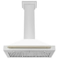 thumbnail image 3 of ZLINE 36 ZLINE Autograph Edition Stainless Steel Range Hood with White Matte Shell and Matte Black Handle (KB4SNZ-WM-36-MB), 3 of 5