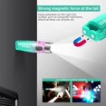 thumbnail image 5 of Mini linterna LED, linterna fluorescente recargable USB de 600 lm, linterna pequeña potente con lámpara lateral UV/Blanco/rojo azul ER, 5 of 5