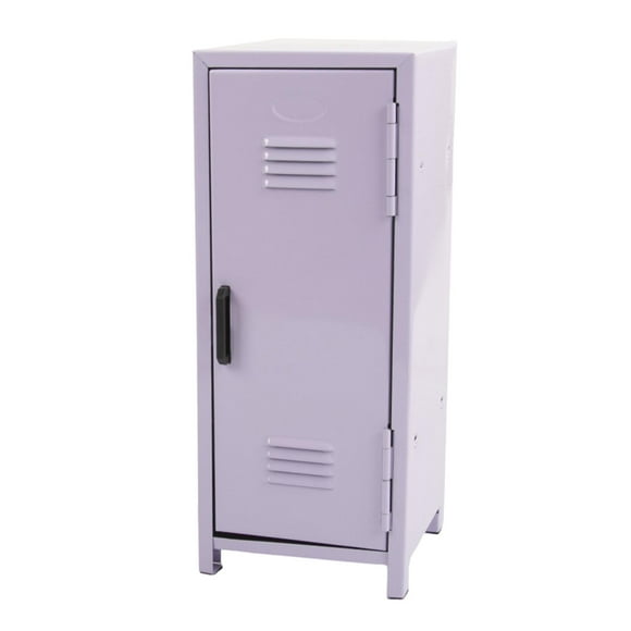 Mini Locker Girls Lockbox Organizador de escritorio de metal multifuncional para almacenamiento violeta