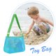 thumbnail image 1 of Bolsa De Juguetes Bolsa de playa de malla, estilo lindo, bolsa de mano, bolsa de recolección para exteriores (verde azul claro), 1 of 5