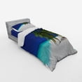 thumbnail image 3 of Ambesonne Tropical Bedding Set 4 Pcs, Untouched Coastline, Queen, Navy Blue White, 3 of 3