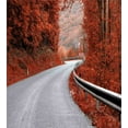 thumbnail image 3 of Fall Duvet Cover Set, Dreamy Asphalt Road with Mid Autumn Colors Nobody Surreal Highway Travel, Decorative 2 Piece Bedding Set with 1 Pillow Shams, Twin Size, Orange Pale Grey, by Ambesonne, 3 of 3