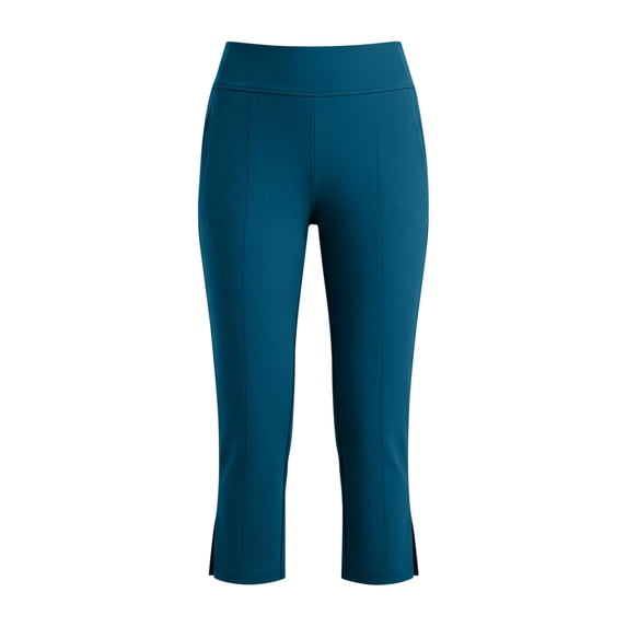 Dagugfen Yoga Capris with Pockets for Women Slim Leg Side Slit Elastic High Waisted Gym Pants Workout Athletic Casual Layer Pants