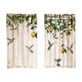 thumbnail image 3 of Printed Short Curtain Panels 2 Panel, Polyester Cafe Curtains, Washable Light Filtering Window Drapes, Tier Curtains for Kitchen Bedroom Bathroom Home Decor, 3 of 8