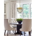 thumbnail image 4 of ALOADECOR 6-Lights Painted Brass Modern Crystal Chandelier Flush Mount Ceiling Lights, 4 of 6