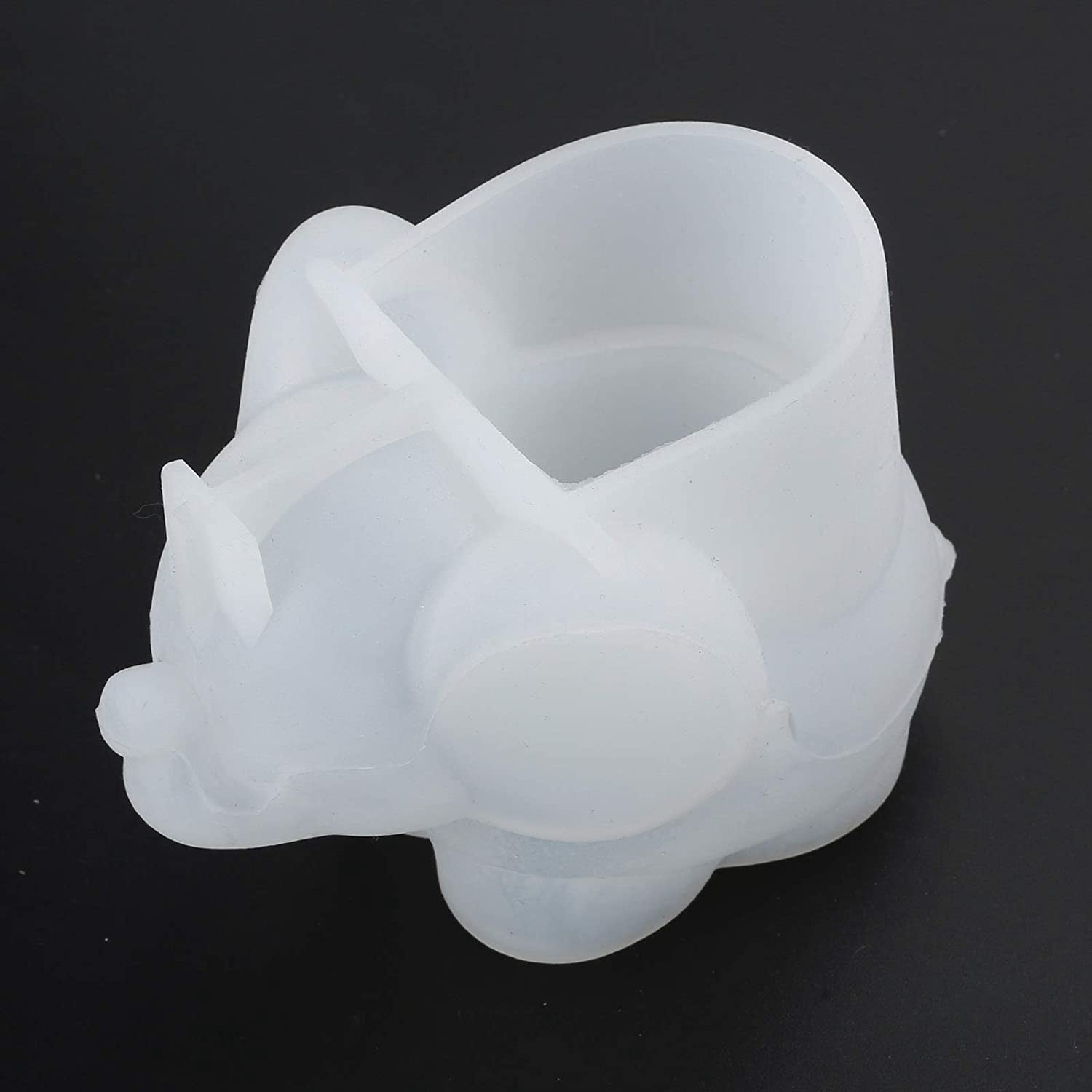 IULAVP Epoxy Mold, Elephant Shape Resin Mold Makeup Sponge Candle Holder Silicone Casting Mould DIY 3D Storage Decoration Ornament