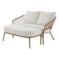 thumbnail image 2 of Better Homes & Gardens Willow Sage All-Weather Wicker Outdoor Loveseat and Ottoman Set, Beige, 2 of 9