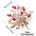 thumbnail image 2 of Artificial Flowers Faux Hydrangea Flower Arrangements Silk Flower Bouquet Tabletop Ornaments Simulation Bouquet for Wedding Home Living Room Decor,Pink,Topboutique (Vase NOT Including), 2 of 6