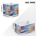 thumbnail image 2 of Cabinet Storage Basket 11.02x11.02x11.02 Inches Storage Box Foldable, Storable and Easy to Assemble ，Open Home Storage Bins ，Closet Storage Bins Watercolor Sky, 2 of 8