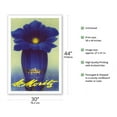 thumbnail image 2 of St. Moritz Switzerland (Schweiz) - Blue Trumpet Gentian Flower - Vintage Travel Poster by Leo Keck c. 1931 - Fine Art Matte Paper Print (Unframed) 30x44in, 2 of 4