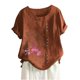 thumbnail image 4 of Camisetas de Manga Corta para Mujeres, Camiseta de Manga Corta Impresa Casual Hecha de 95% Poliéster 5% Spandex para Todas las Estaciones, Camisetas de Manga Corta para Mujeres, 4 of 5