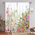 thumbnail image 1 of Innerwin Rideaux Protection UV Draperies Isolées Thermiquement Occultantes Imprimé Floral Rideau de Fenêtre Écoénergétique Imperméable Poche pour Tringle Panneau Moderne Blanc 120x150cm/47.24x59.06 Pouces LxH, 1 of 6
