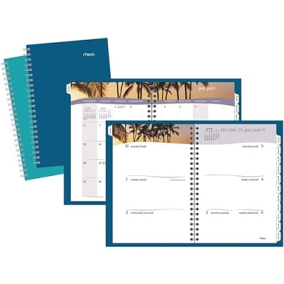 Planner-Weekly/Monthly,Wire 5-7/8X8-1/4 Tropical Escape 2023 Walmart
