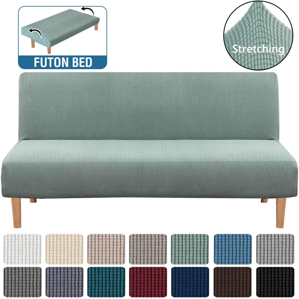 Armless Futon Cover Stretch Sofa Bed Slipcover Protector Elastic