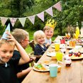 thumbnail image 5 of 40ft Fabric Pennants, 42pcs Outdoor Pennant Banner, Floral Vintage Cotton Triangle Flag for Ga, 5 of 5
