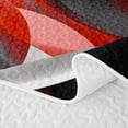 thumbnail image 5 of Homewish Red Spiral Stripes Quilt King,Aesthetic Geometric King Coverlet Set,3pcs, 5 of 7