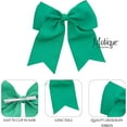 thumbnail image 2 of Motique Accessories Jumbo Hair Bow Clip with Tails for Child Girls-Kelly Green, 2 of 4