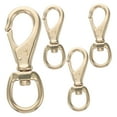 thumbnail image 6 of FRCOLOR 4 Pcs Swivel Lobster Claw Clasp Trigger Snap Hooks For Straps Bags Belting Leathercraft Purse Making Macrame Lanyard Clips Golden, 6 of 8