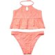 thumbnail image 1 of Girls Lindo Halter Ruffle Bikini Playa Trajes de baño Cuello Alto Ganchillo Trajes de baño de Dos Piezas Naranja 12 Años Naranja 12 Años Xishao ropa, 1 of 2