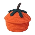 thumbnail image 2 of Iodue Food Storage Halloween Pumpkin Basket 2024 Upgrated Pumpkin Weave Rope Round Storage Basket With Lid Candy Basket Decorative Cute Basket Trick Or Bucket, 2 of 4
