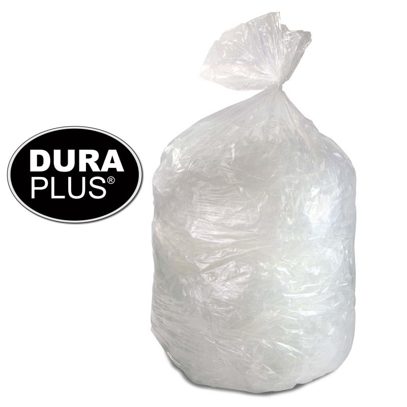 DURA PLUS 35x50" XStrong Clear LLDPE Garbage Bags, 100/case Walmart