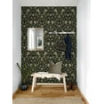 thumbnail image 2 of NextWall Ebony & Rosemary Vintage Bird Ogee Peel and Stick Wallpaper - 20.5 in. W x 18 ft. L Roll, 2 of 6