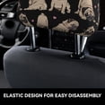thumbnail image 4 of Kdxio French Bulldog Pattern Print 2 Piece Car Head Rest Covers Set Auto Front/Rear Seats Headrest Cover Universal Fit Most Cars,Sedan, SUV, 4 of 9