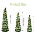 thumbnail image 3 of Yhuaoa Set Of 3 Ceramic Christmas Trees Pre Lit Hand Painted Tabletop Holiday Decoration, 3 of 8