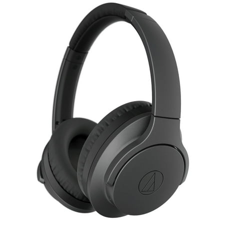 Audio-Technica - QuietPoint ATH-ANC700BT Wireless Noise Cancelling Over-the-Ear Headphones - Black