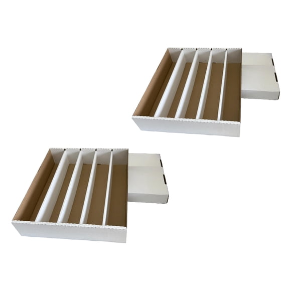 Caja de almacenamiento de tarjetas coleccionables Woodhaven x2, 5000 unidades, 5 filas