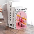 thumbnail image 6 of Naloa Colorful Cartoon Biplane 2 Pcs Bookend Large Capacity Office Book Ends for Home Office Library School Study Decoration, 6 of 8