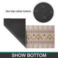 thumbnail image 6 of Brown Geometric Triangle Diamond Pattern Kitchen Rugs Sets Of 2,Anti Fatigue Kitchen Mat Rugs Non Slip Washable,Decorative Kitchen Floor Mats for Kitchen,Sink,Laundry,17"x30"+17"x47", 6 of 7