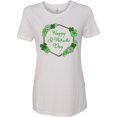 thumbnail image 3 of Inktastic Happy St. Patrick's Day Clovers Women's T-Shirt, 3 of 5