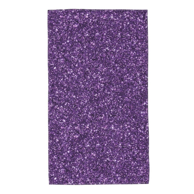 Balery Purple Glitter Toalla de Microfibra Premium con Estampado – 27.5x16 pulgadas, Alta Absorción, Suave y Aterciopelada, Secado Rápido