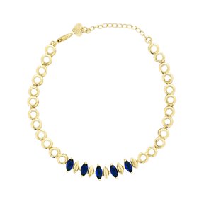 14K Gold Anklet Bracelet for Women, 5"+2" inch Adjustable Size Brass Metal