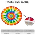 thumbnail image 6 of Rainbow Tie Dye Sunburst Round Fitted Tablecloth with Elastic Edge,Dining Table Cover Waterproof,Outdoor Round Tablecloth for Camping,Dining,Indoor and Outdoor, 6 of 7