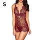 thumbnail image 1 of Falda de noche sexy Falda de fibra elástica con cuello en V Traje de vestir sexy y encantador, S, Rojo vino tholdsy XX000129-05, 1 of 7