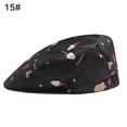thumbnail image 1 of Unisex Beret Geometric Pattern Duck Mouth Style Men Women Pure Color Short Brim Chef Hat for Baker, 1 of 8
