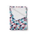 thumbnail image 2 of Flamingo Soft Flannel Fleece Blanket, Horizontal Triangles Geometrical Frames with Exotic Beach Elements Mosaic Design, Cozy Plush for Indoor and Outdoor Use, 50" x 70", Multicolor, by Ambesonne, 2 of 5