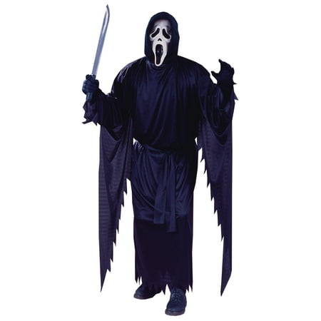 Black Scream Robe Men Costume with Long Jagged-Edged Sleeves