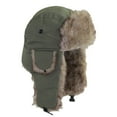 thumbnail image 3 of Chapeau Trappeur - Chapeau d'Aviateur Trooper d'Hiver à Cache-Oreilles - Convient aux Hommes Femmes Vert Armée, 3 of 8