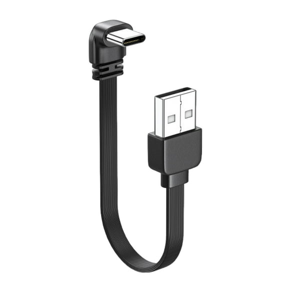 USB to USB C Cable 90 Degree USB C Fast Charging Cord for Cellphone Car Recorder USB Male to USB C Angled Cable