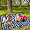 thumbnail image 4 of Manta de picnic al aire libre, manta de picnic grande con material de 3 capas, manta de picnic al aire libre plegable impermeable, tapete de picnic para acampar, playa, parque, conciertos familiares,, 4 of 7